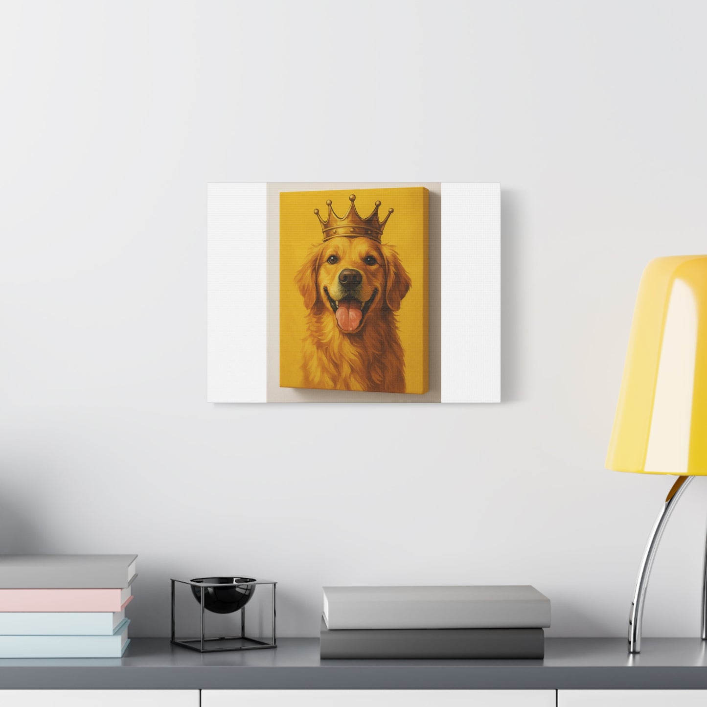 Golden Dog Portrait Canvas – Custom Wall Art for Pet Lovers