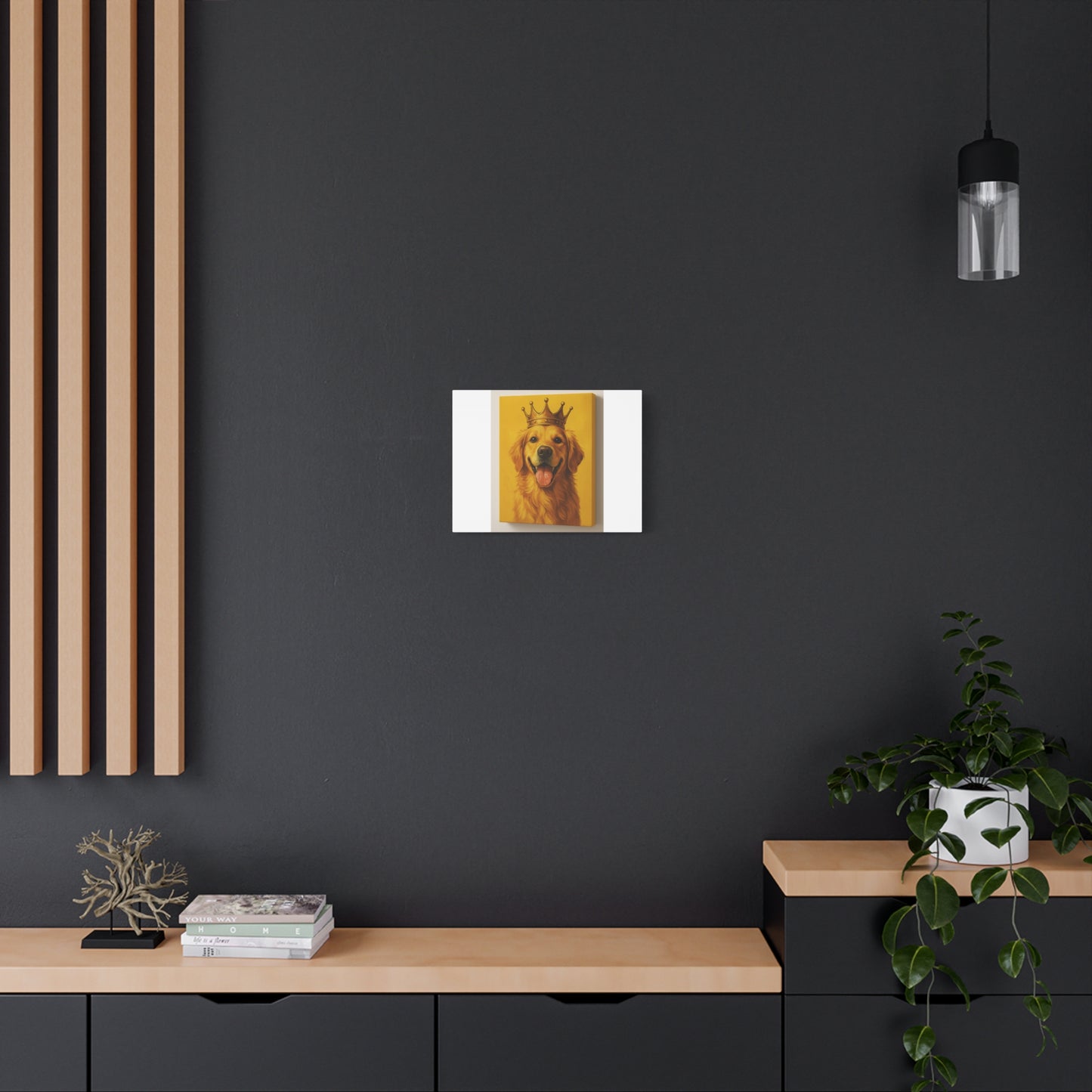 Golden Dog Portrait Canvas – Custom Wall Art for Pet Lovers