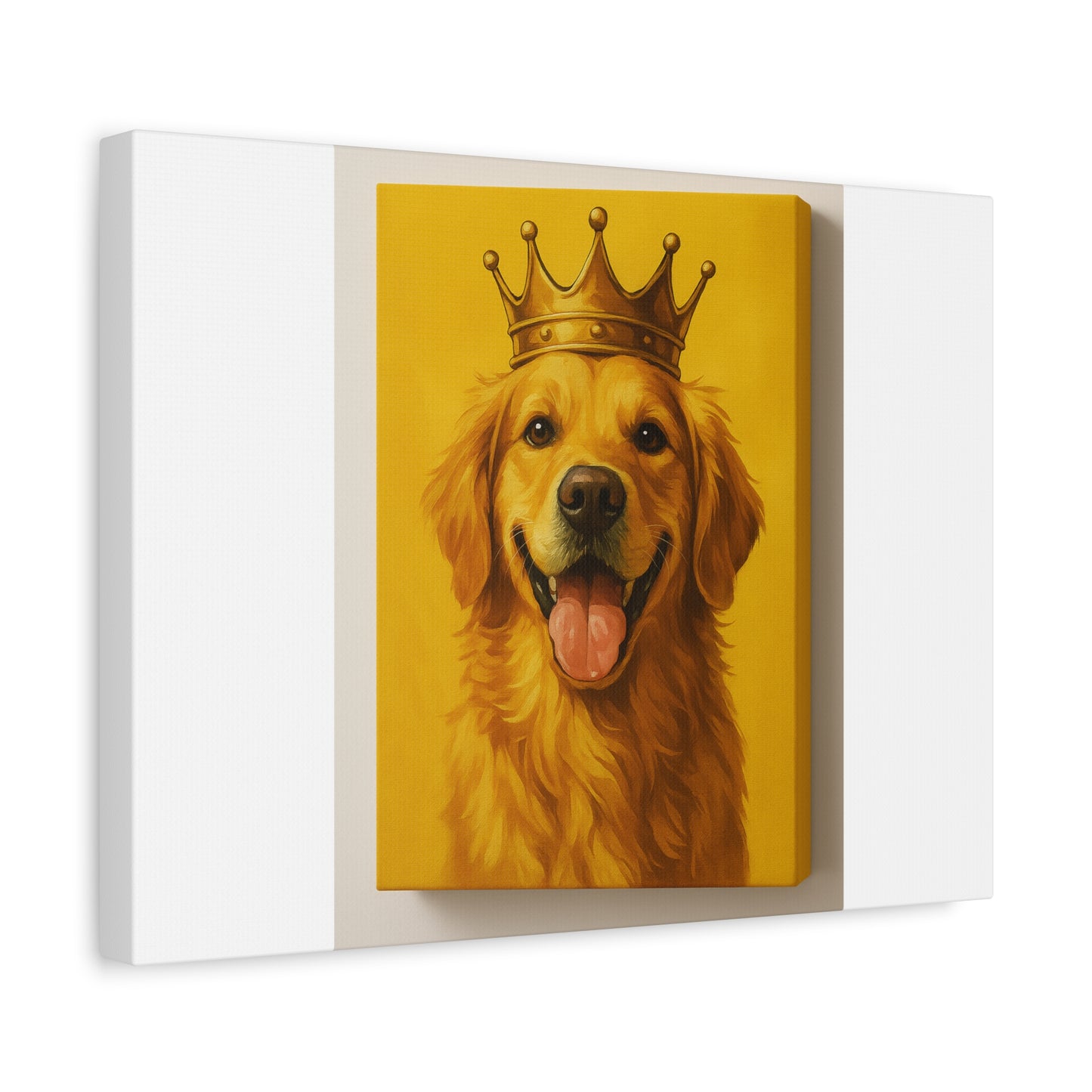 Golden Dog Portrait Canvas – Custom Wall Art for Pet Lovers