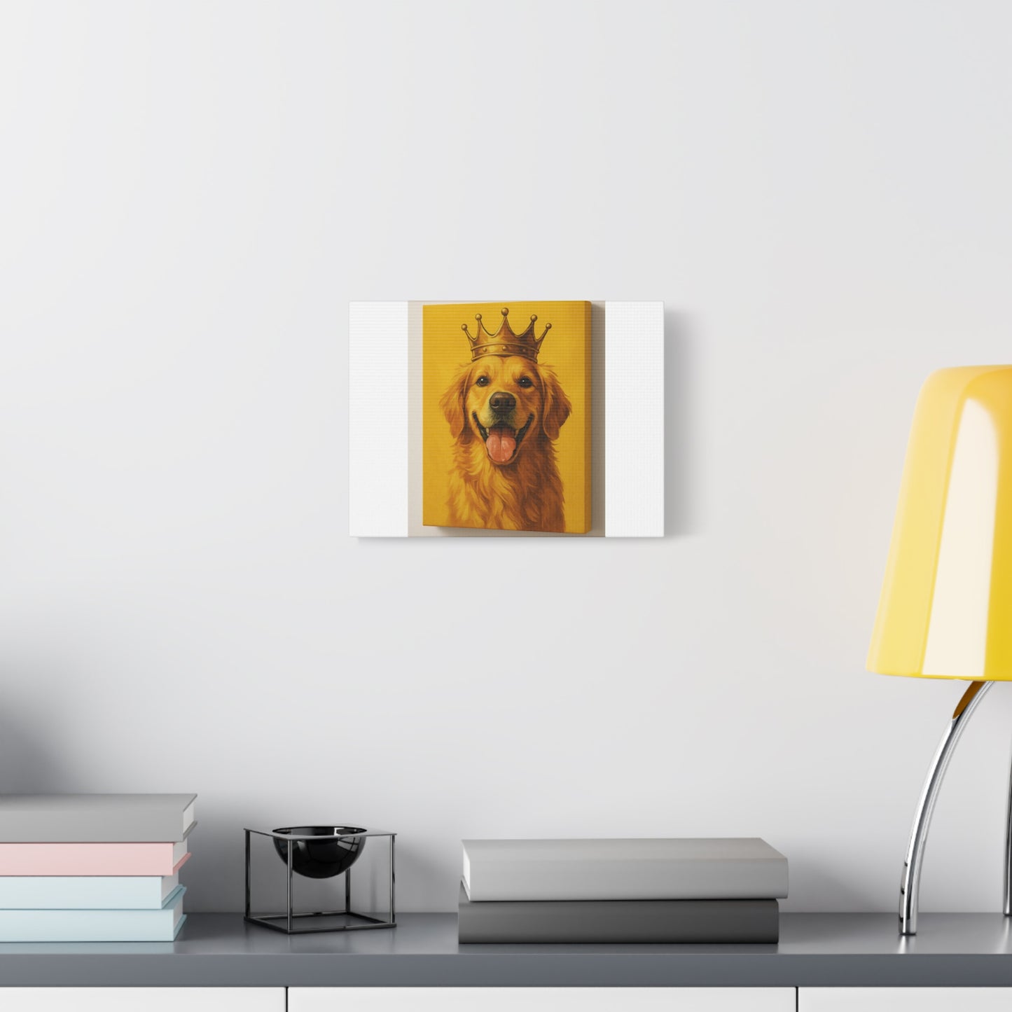 Golden Dog Portrait Canvas – Custom Wall Art for Pet Lovers