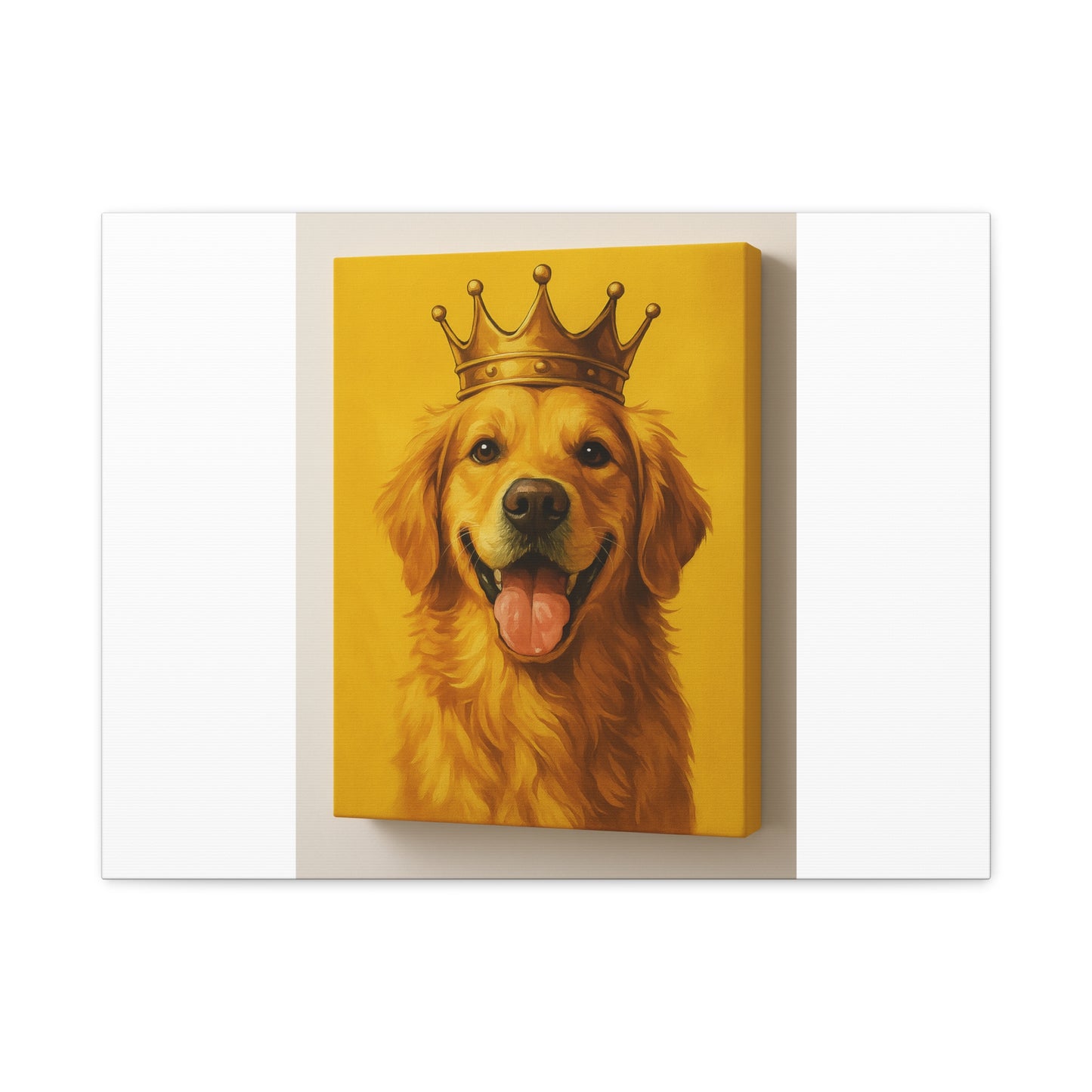 Golden Dog Portrait Canvas – Custom Wall Art for Pet Lovers