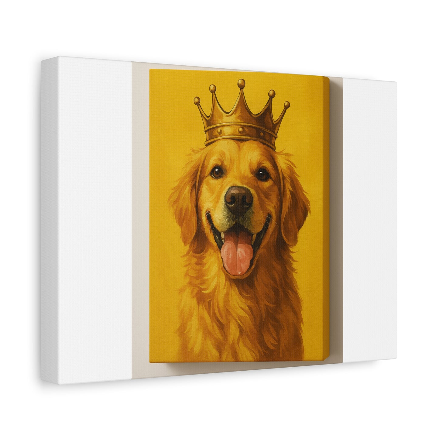 Golden Dog Portrait Canvas – Custom Wall Art for Pet Lovers