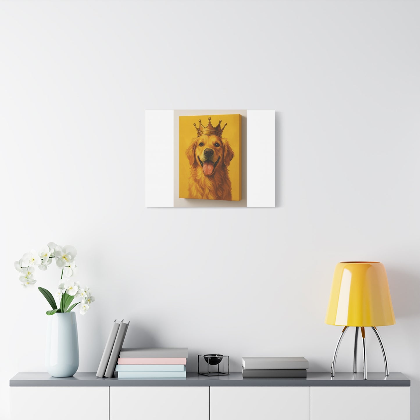 Golden Dog Portrait Canvas – Custom Wall Art for Pet Lovers
