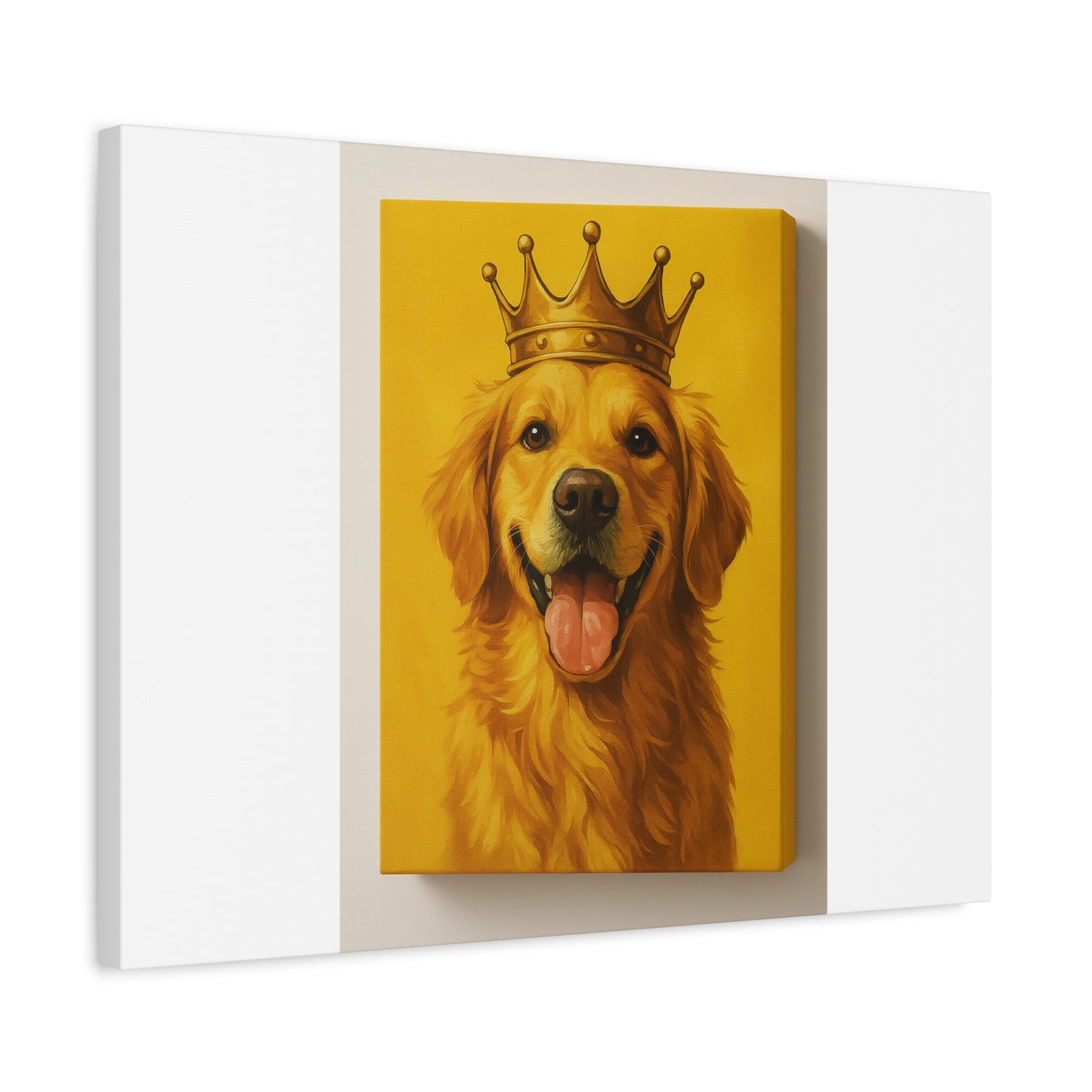 Golden Dog Portrait Canvas – Custom Wall Art for Pet Lovers