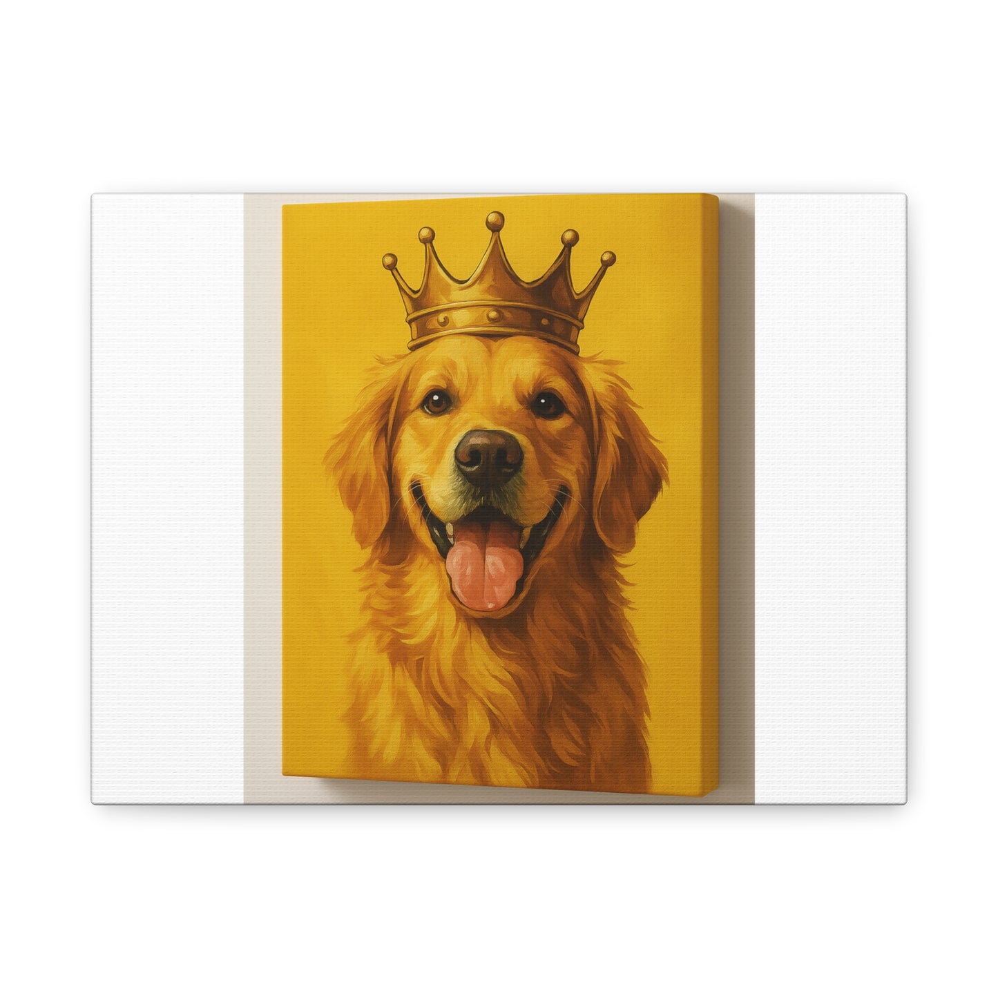 Golden Dog Portrait Canvas – Custom Wall Art for Pet Lovers